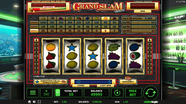Игровой интерфейс Grand Slam Deluxe 4