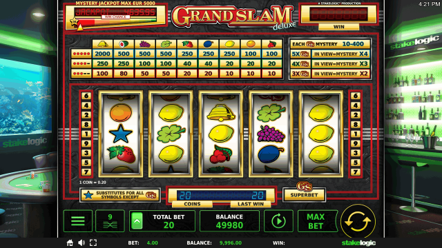 Игровой интерфейс Grand Slam Deluxe 10