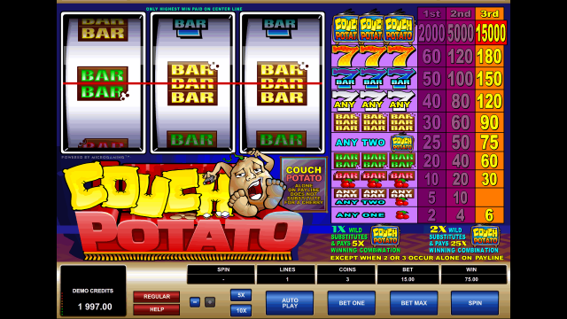 Бонусная игра Couch Potato 10