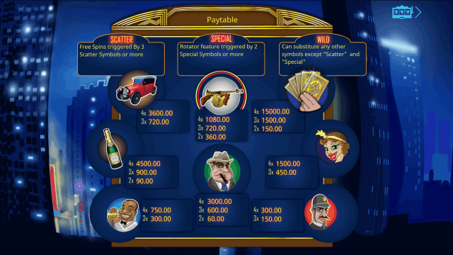 Игровой интерфейс Chicago Nights 8