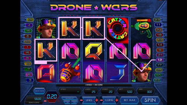 Характеристики слота Drone Wars 3