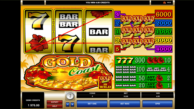 Игровой интерфейс Gold Coast 6