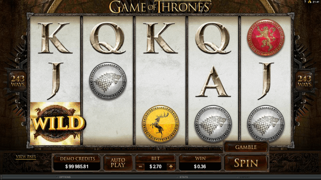 Характеристики слота Game Of Thrones 3