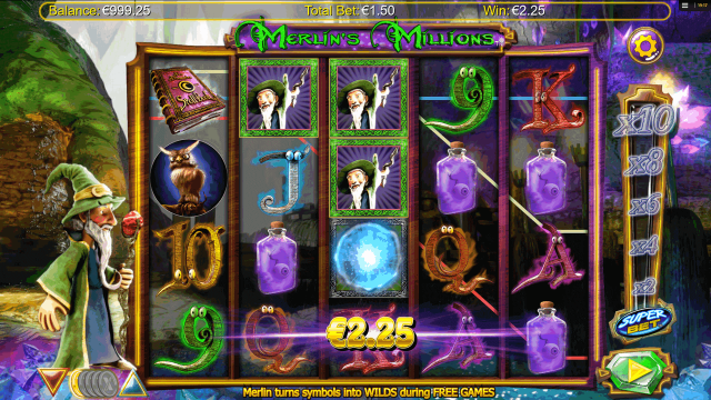 Характеристики слота Merlin's Millions 2