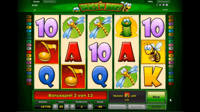 Характеристики слота Bugs And Bees 5
