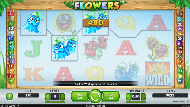 Характеристики слота Flowers 9