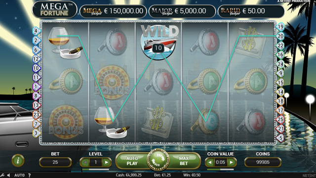 Игровой интерфейс Mega Fortune 7