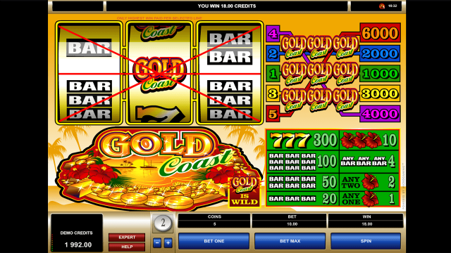 Бонусная игра Gold Coast 5