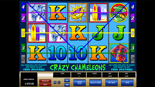 Игровой интерфейс Crazy Chameleons 6