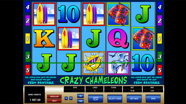 Характеристики слота Crazy Chameleons 9