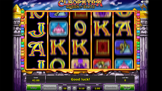 Характеристики слота Cleopatra Queen Of Slots 9