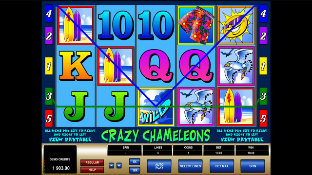 Характеристики слота Crazy Chameleons 8