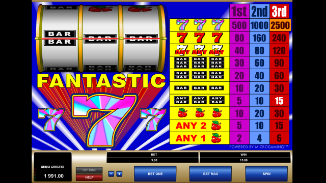 Бонусная игра Fantastic Sevens 2