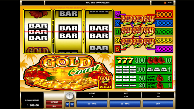 Игровой интерфейс Gold Coast 8