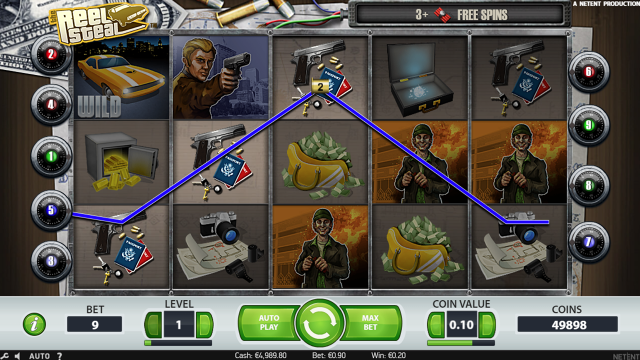 Игровой интерфейс Reel Steal 9