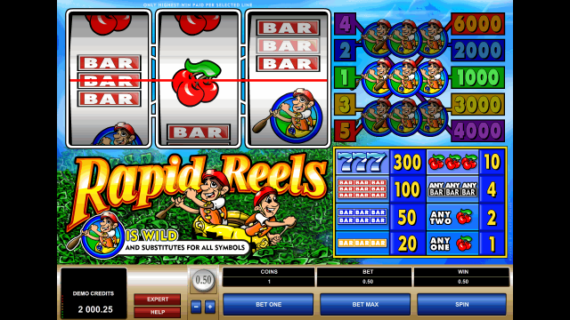 Игровой интерфейс Rapid Reels 2
