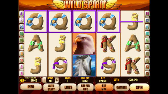 Характеристики слота Wild Spirit 8